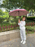 美度全自动三折雨伞学生儿童晴雨伞环扣柄可挂书包圆角防戳M3075红色 实拍图