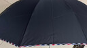 天堂伞 加大雨伞三折 晴雨两用商务伞经典格纹10骨大雨伞男女 藏青 实拍图