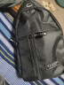 运动跑步包男休闲斜挎包手机包防泼水健身包女单肩包 黑色 实拍图