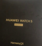 华为HUAWEI WATCH 5 46mm 基础款不锈钢表壳星河蓝素皮复合表带首创X-TAP智感窗 实拍图