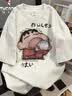 啄木鸟卡通印花纯棉短袖T恤男女夏季潮牌港风宽松半袖体恤男士上衣服 灰白色 XL （建议体重142-160斤） 实拍图