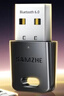 山泽 USB蓝牙适配器5.3发射器 蓝牙音频接收器 适用台式机电脑蓝牙模块键盘鼠标无线耳机音响免驱BT53B 实拍图