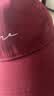 目丸韩版棒球帽女2025春夏季新款大头围显脸小宽檐加大加深鸭舌帽子 酒红色-立体刺绣 均码 (60-65CM)大头围 实拍图