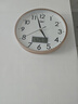 康巴丝（Compas）挂钟客厅静音走时卧室简约日历石英钟表挂墙时钟 c2855Y 金色26cm 实拍图