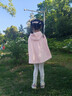 牧萌儿童防晒衣男女童防晒服夏季冰丝凉感宝宝防晒外套披肩 水蜜桃 XL 实拍图