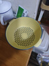 双层塑料洗菜盆沥水篮子厨房神器多功能客厅家用水果盘洗水果菜篮 青黄色 1个 实拍图