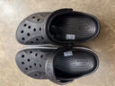 卡骆驰（CROCS）贝雅卡骆班洞洞鞋轻便耐磨一脚蹬休闲鞋女鞋时尚沙滩鞋|205089 黑色/白色-066 37 /38(230mm) 实拍图