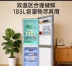 上菱183升两门小型冰箱小户型家用出租房用 出租屋办公室宿舍双门双开门电冰箱以旧换新BCD-183D 实拍图