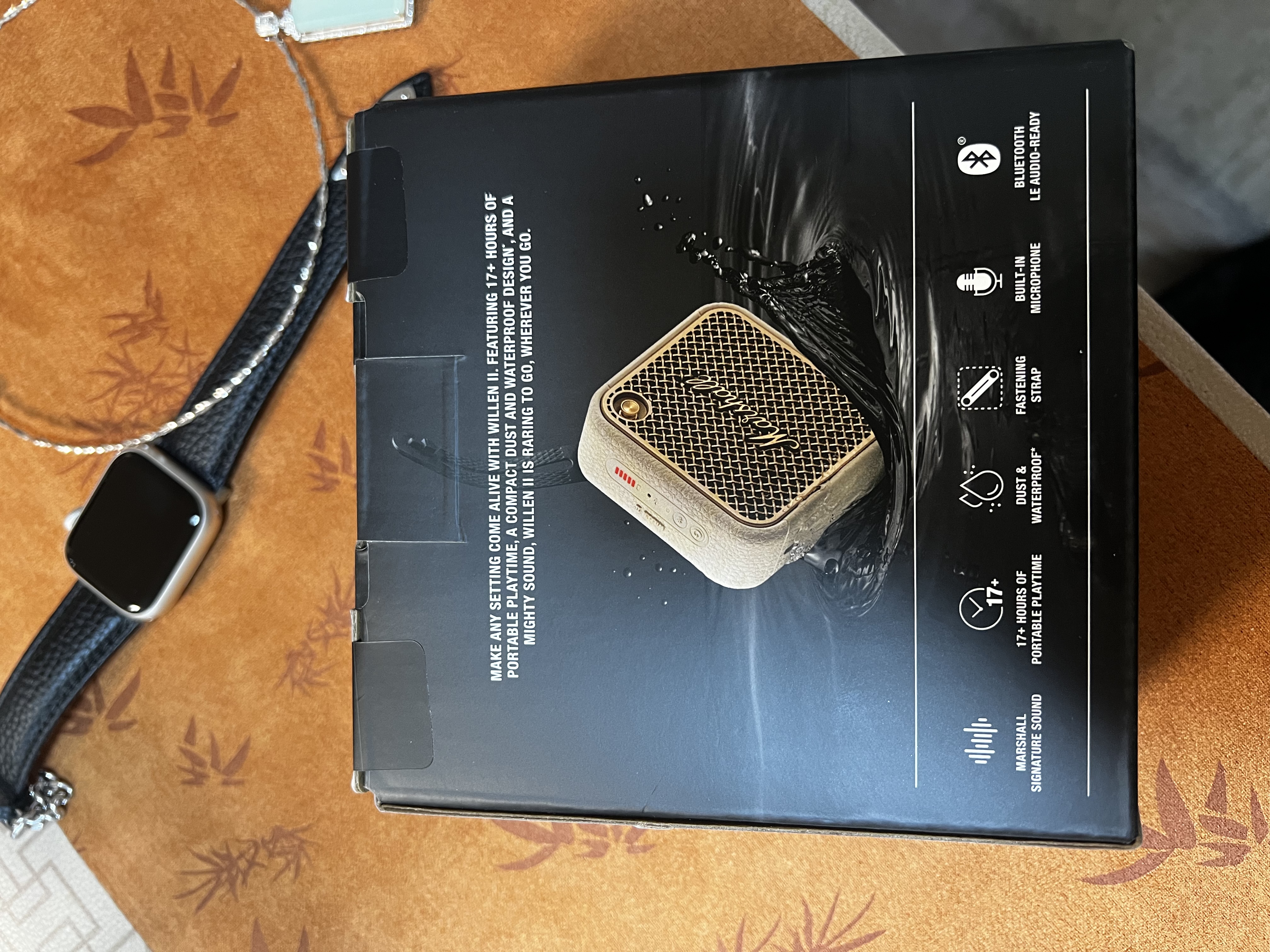 马歇尔（Marshall）【只换不修】WILLEN II 音箱便携无线蓝牙家用户外防尘防水续航2代小音响 礼物 willen2油彩白 实拍图