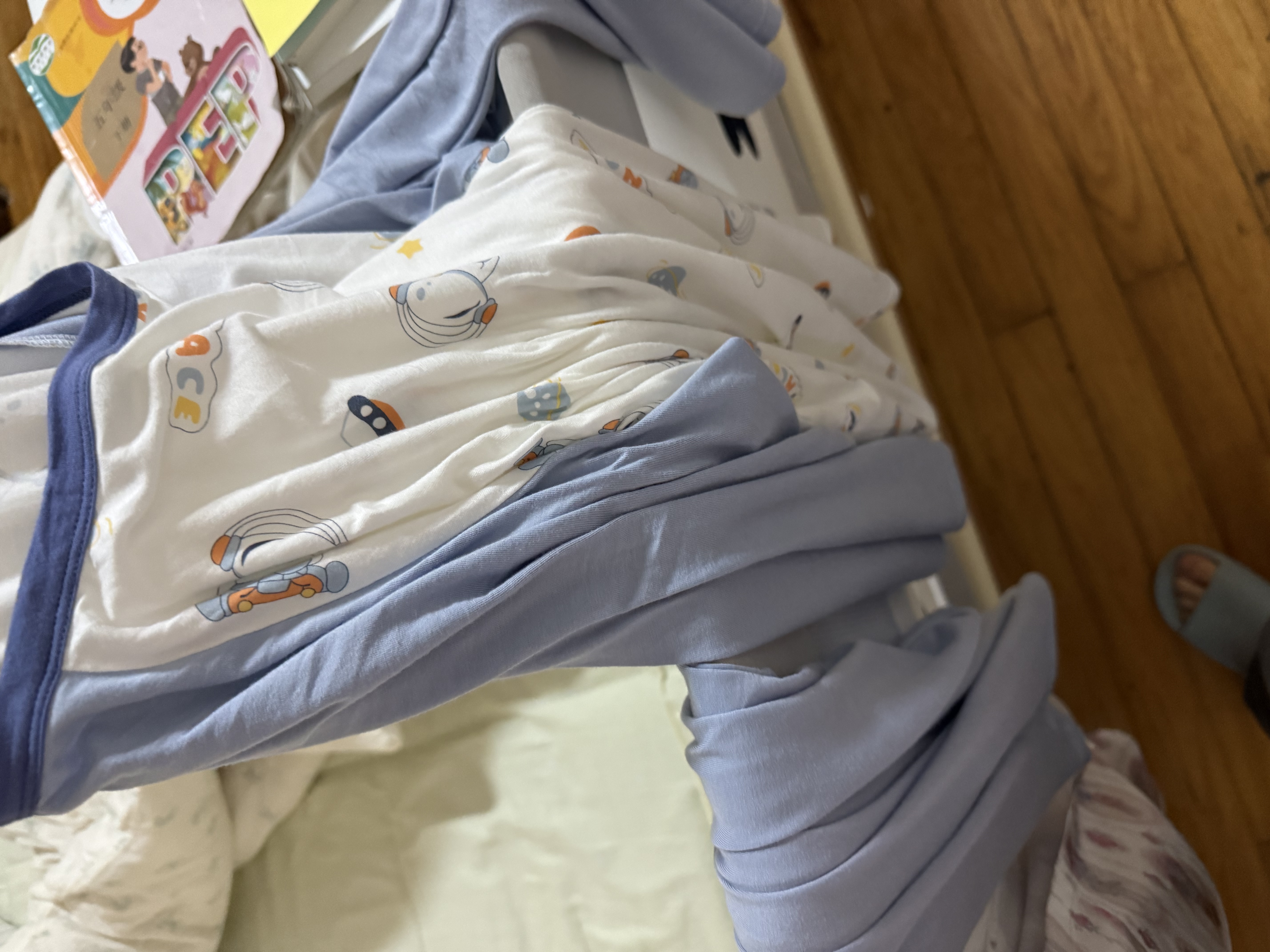 红豆儿童睡衣优可丝5A抑菌短袖七分裤男女童空调家居服J3311静兰165 实拍图
