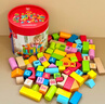 Hape(德国)儿童积木玩具桶装80粒进口山毛榉数字字母节日礼物E8402 实拍图