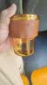 竹节杯玻璃水杯男女士带吸管杯子隔热便携咖啡杯 琥珀色 400ml 1只 实拍图