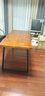 官顾 实木电脑桌北欧书房书桌简约家用办公学习写字桌简易卧室书法桌铁艺工作台长方形桌子 单桌:100*60*75cm 厚5cm 实拍图