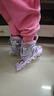 斯威（SWAY）轮滑鞋儿童溜冰鞋男女童初学套装中小学滑轮滑冰旱冰鞋成人直排轮 莫紫八轮全闪+头盔护具+一体支架 M (适合6-12岁)平时鞋码31-36 实拍图