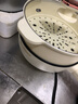 牧利派电炒锅炒菜电煮锅电火锅多功能家用电热锅多用途锅不粘锅一锅多用蒸煮煎炒一体锅小家电料理锅插电 米白色-电炒锅不粘锅 带木铲【配加长电线】 特厚款3.5升 机械款+蒸笼 1-3人 实拍图