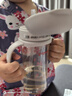 贝亲（Pigeon）自然成长翻盖直饮吸管 大童奶瓶330ml 经典款 18月+  AA278 实拍图
