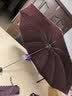 天堂伞伞三折加固加厚雨伞便携强效拒水晴雨伞定制商务伞男女 暗紫红-常规款（10骨双人大伞） 实拍图