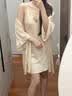LAUREN VICTORIA真丝睡衣女100%桑蚕丝春季长袖薄款春季女家居服睡裙 香槟套装 带胸垫（礼盒包装） L 【建议101-115斤】 实拍图