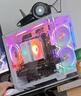 AOCCG391W白色 游戏电脑主机海景房机箱 双面玻璃/支持MATX主板/240水冷/7风扇位/270°全景/左右分仓 实拍图