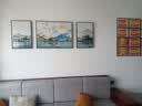 Sixpoetry 客厅装饰画现代简约沙发背景墙壁画轻奢三联晶瓷画大气高档挂画 家和万事兴（铝合金外框） 晶瓷画左右40*60+中间80*60亮面 实拍图