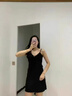 婷儿:性感吊带睡衣带胸垫女夏季薄款冰丝吊带睡衣纯欲法式蕾丝睡裙 黑色 [请选尺码] S (80-90斤)隐私发货 实拍图