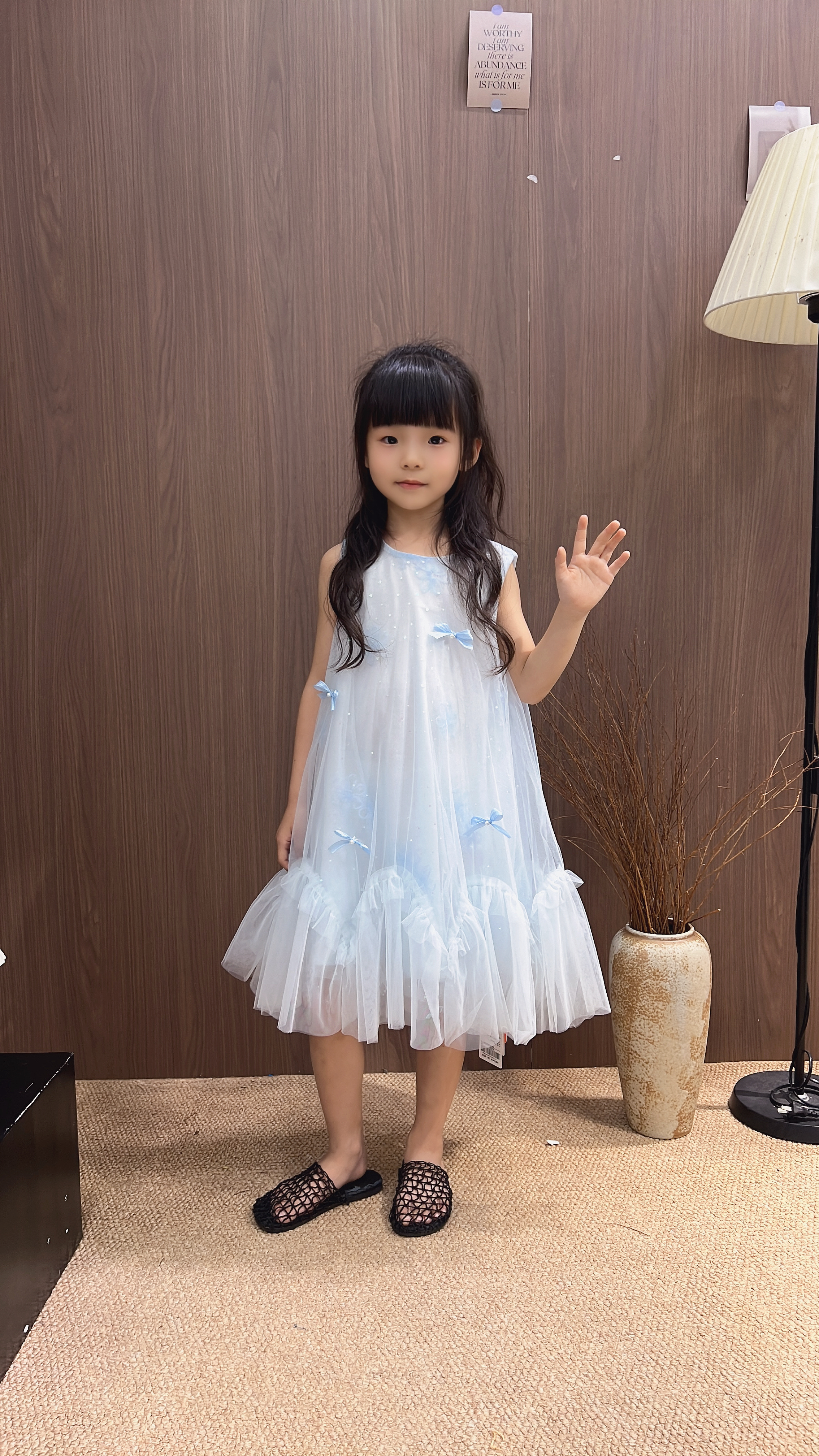 皇室童缘女童无袖网纱连衣裙26年夏款亮片宽松童装裙子中大童 实拍图