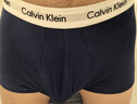 Calvin Klein内衣【吴晗同款】男士三条装ck低腰棉质透气防夹臀四角平角内裤男 U2664I03-海军蓝/枫叶红/月光白 3条 M 实拍图