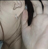 芯奢S999纯银针耳环女士高级养耳洞耳钉女素圈爱心耳圈耳扣2026新款 999银针-章若楠同款耳环一对 实拍图