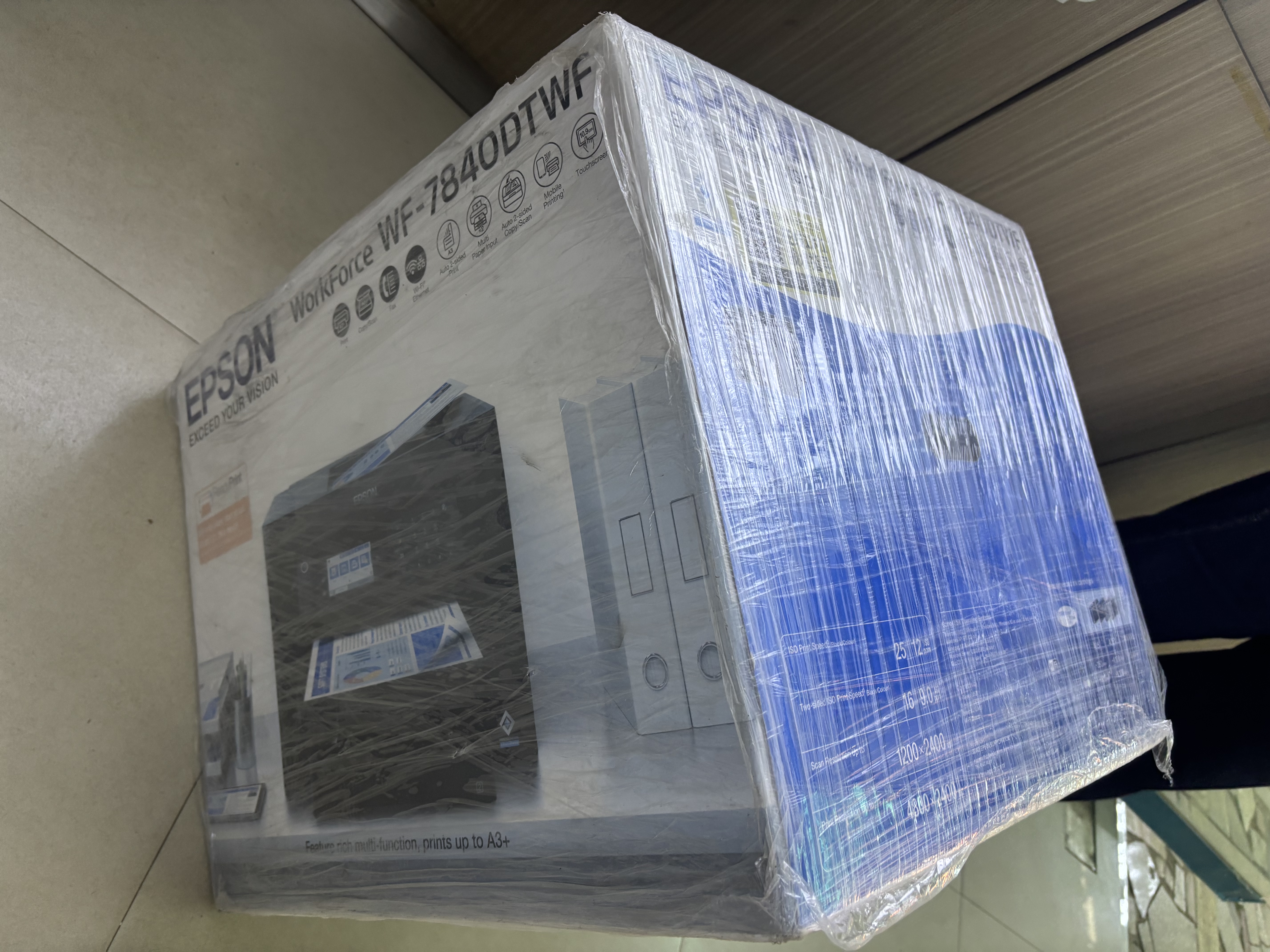 爱普生A3+A4/A5彩色喷墨打印机WF7830/7840/7845/6011F无线双面打印双面复印扫描一体机复合机稳速 7845/全双面+三纸盒+可打厚长纸 套一/共400ml连供墨盒+墨水5瓶 实拍图