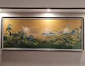 轩尼匠心高端千里江山图苏绣客厅挂画苏刺绣沙发背景墙装饰画山水风景壁画 黑胡桃实木 235*95 高端框 实拍图