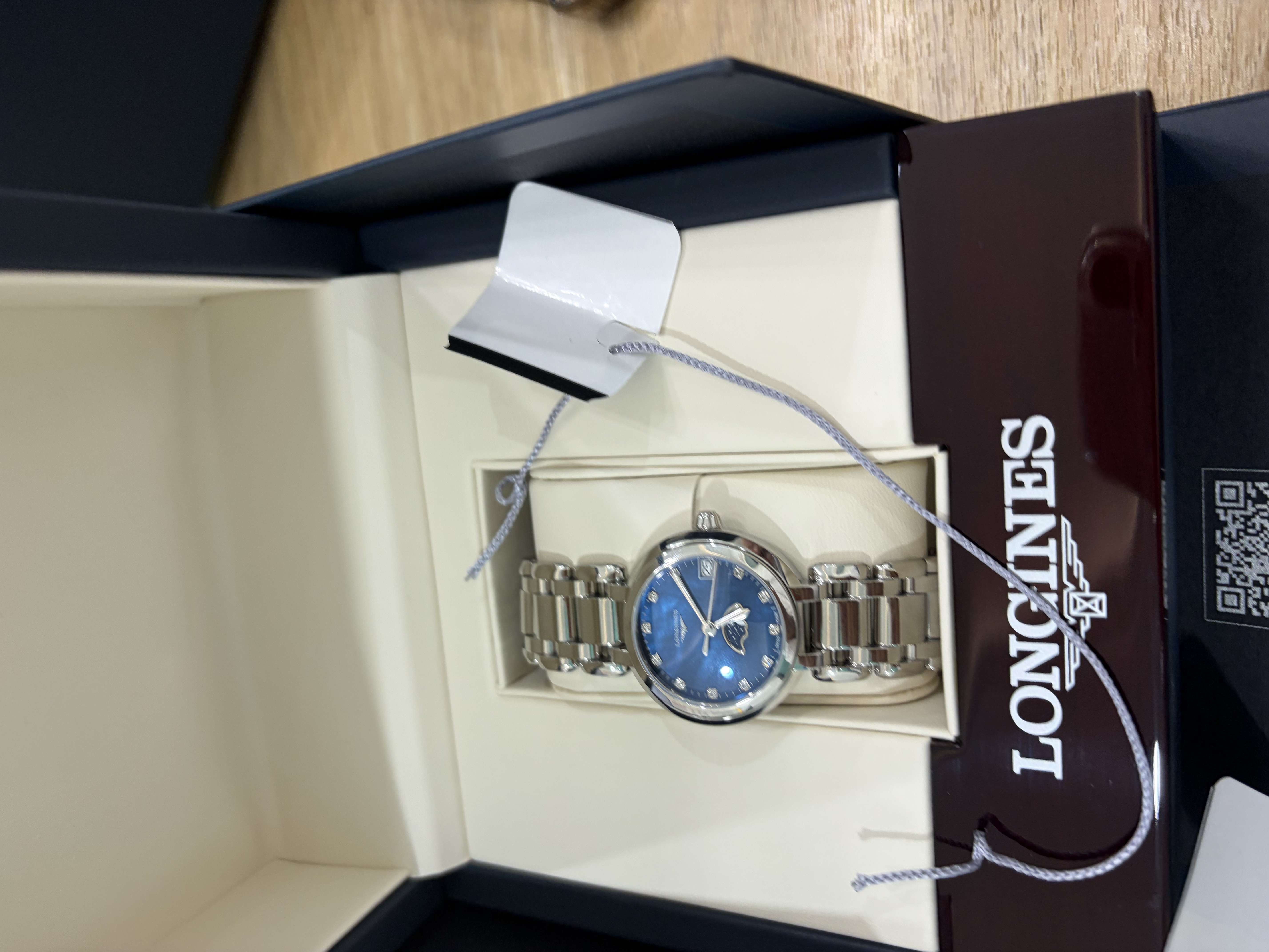 浪琴（LONGINES）瑞士手表 心月系列 月相女士钢带石英表L81154986 实拍图