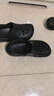 名创优品（MINISO）洞洞鞋男夏季外穿沙滩凉鞋防滑厚底踩屎感包头凉拖鞋黑色42-43 实拍图