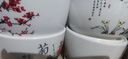 裕轩堂花盆陶瓷家用吊兰蝴蝶兰绿萝带托盘大号个性阳台简约多肉室内套装 梅兰竹菊（四个14厘米） 中等 实拍图