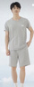 红豆居家睡衣男夏季纯棉运动云感男士家居服套装浅麻灰175/96A 实拍图