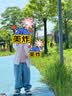 欧姆熊女童春秋款牛仔裤2026新款女宝宝长裤小童秋季儿童装春装直筒裤子 蓝色 110 实拍图