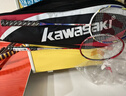 川崎（KAWASAKI）羽毛球拍轻量化碳素中杆对拍KD-1蓝红（已穿线+6球+手胶+拍包） 实拍图