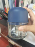 绞肉机小型打蒜器家用绞蒜切蒜器多功能辅食料理机电动蒜泥神器蒜蓉机自动切菜机压蒜器 蓝色升级款 0.26L 加厚玻璃杯 6页刀 实拍图