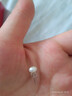 黛米S925银无核馒头圆5-6mm淡水珍珠耳钉母亲节礼物送女友老婆 实拍图