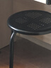 华恺之星 凳子家用板凳高凳可叠摞铁艺椅子换鞋凳圆凳子HK5086黑 实拍图