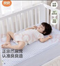 良良（liangliang）婴儿凉席苎麻a类母婴级可机洗新生儿宝宝幼儿园凉席专用午睡床垫 【持久凉】天丝苎麻-格野蓝 110*60cm 实拍图