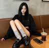 DAPHNE达芙妮网面厚底乐福鞋女2026夏季新款透气漆皮通勤单鞋英伦风小皮鞋 黑色 37 (235mm) 标准码 晒单实拍图