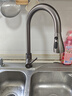 京东京造厨房水龙头 抽拉式洗菜盆龙头 304不锈钢360°旋转冷热 枪灰色 实拍图