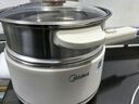 美的（Midea）电煮锅 小电锅 不锈钢0涂层电热锅 宿舍小锅多功能锅 1.6L学生寝室一体泡面小火锅XZC2017G 配蒸笼 实拍图