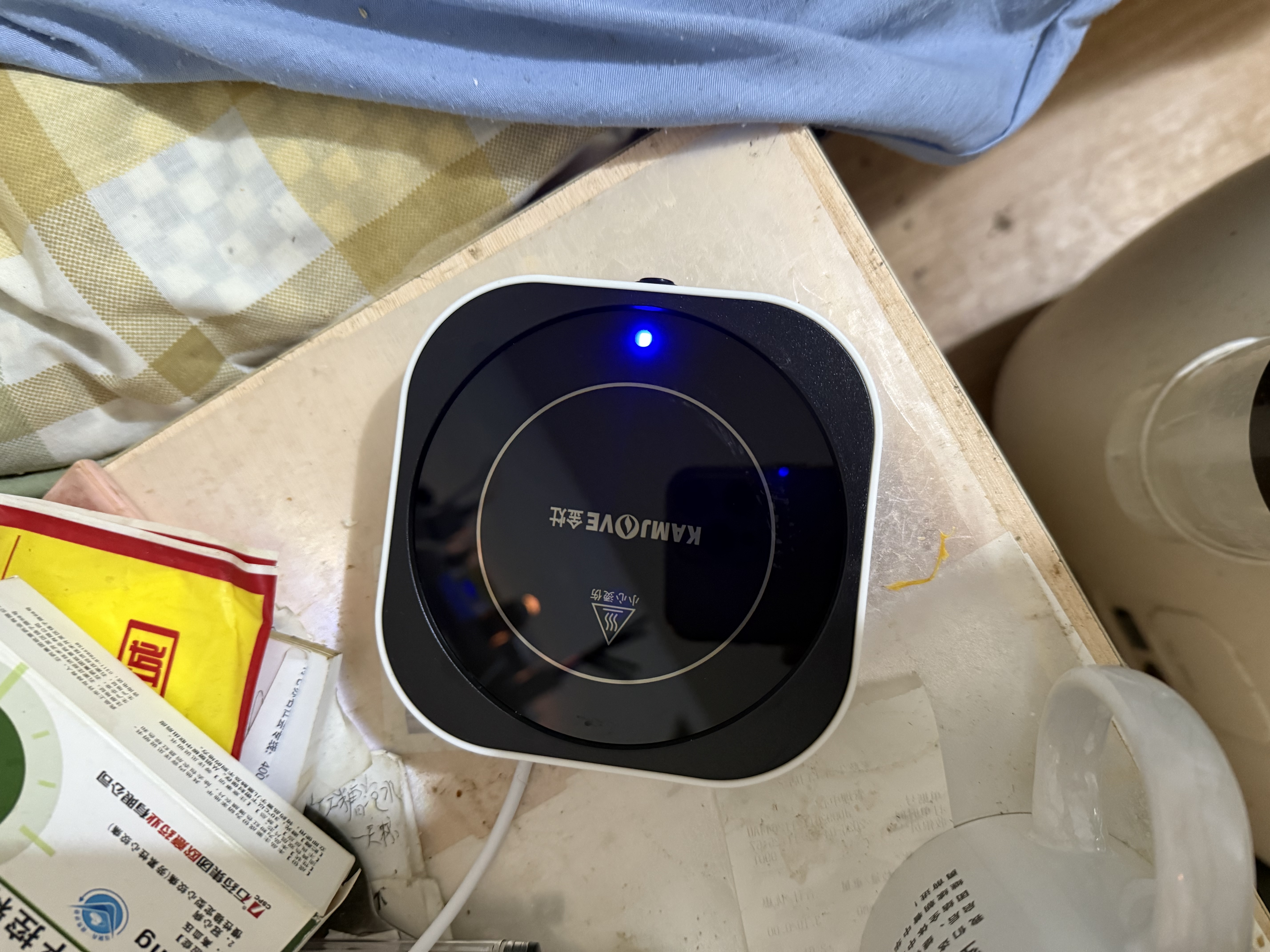 金灶（KAMJOVE）恒温杯垫保温底座USB家用办公室暖杯垫茶水杯保温杯垫加热底座 WB-08（带电源适配器） 实拍图