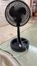 电风扇伸缩折叠小风扇宿舍家用静音充电型办公台式USB桌面宿舍大风力夏台面落地两用折叠电风扇 颜色随机 直插款无档位开关1个装 实拍图