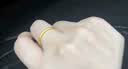 中国黄金（CHINA GOLD）黄金戒指女款足金古法素圈光圈尾戒女士小指环生日礼物送女友老婆 古法素圈戒指10# 金重约0.3g【克重多退少补】 实拍图