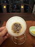 佳铖 羊脂玉茶滤全瓷茶漏斗陶瓷网纱布茶过滤器超细德化白瓷功夫茶具配件 羊脂玉描金茶滤（网纱） 实拍图