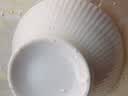 7英寸纯白竖纹斗笠碗家用陶瓷餐具面碗菜碗陶瓷碗 4只纯白7英寸竖纹斗笠碗 实拍图