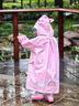 lemonkid儿童雨衣男童女宝宝雨披斗篷式小学生雨具 蒂娜彩虹星星兔 L 实拍图