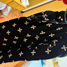 SMFK黑花园阔腿运动裤宽松显瘦长裤休闲裤黑色卫裤明星同款P0009BG 黑花园 S 实拍图